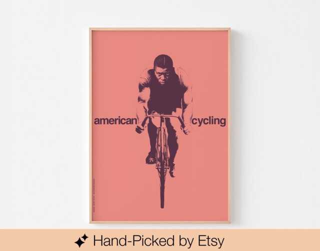 "Cycling Poster Print - African American Champion Marshal ""Major" - image 1