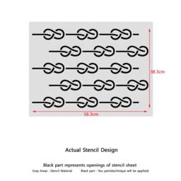 Sea Knot Allover Stencil Decorative Pattern For Home Diy Wall Decor - thumbnail 3
