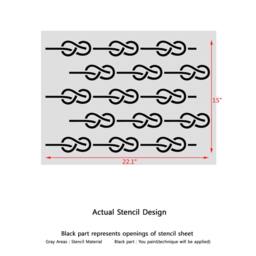 Sea Knot Allover Stencil Decorative Pattern For Home Diy Wall Decor - thumbnail 2