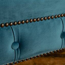 Unique British Handmade 2 Seater Chesterfield Sofa - Reflex Cushion Seat Metallic Teal Velvet - thumbnail 3
