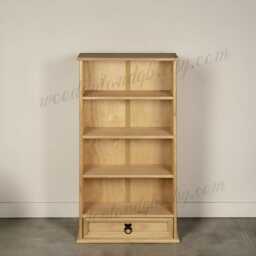 Mexican Pine Bookshelf Bookcase Storage Wooden Shelves Room Decor Space Saver Unit - thumbnail 4