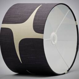 Retro Black Cream Lampshade, Table Floor Lamp/Ceiling Pendant, Small Medium Large, 20cm 25cm 30cm 35cm 40cm, UK Fabric Light Shade - thumbnail 3