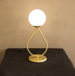 Modern Office Desk Lamp - Unique Brass Gold Bedside - thumbnail 1