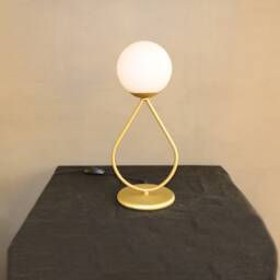 Modern Office Desk Lamp - Unique Brass Gold Bedside - thumbnail 2