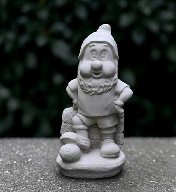Garden Gnome Sculpture Concrete Playful Football Pixie Statue Outdoor Soccer Troll Ornament Front Door Decoration Gnome Lover Gift Yard Art - image 1