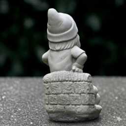 Garden Gnome Sculpture Concrete Playful Football Pixie Statue Outdoor Soccer Troll Ornament Front Door Decoration Gnome Lover Gift Yard Art - thumbnail 4