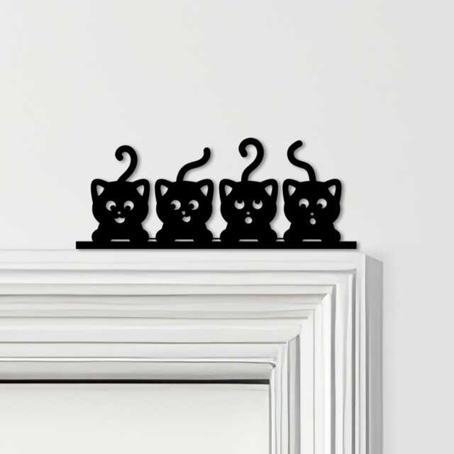 Door Topper Cute Kittens Various Colours Top Of Decorative Sign - Sign, Novelty Wall Decor, Frame Art, Art - image 1
