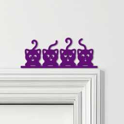 Door Topper Cute Kittens Various Colours Top Of Decorative Sign - Sign, Novelty Wall Decor, Frame Art, Art - thumbnail 4