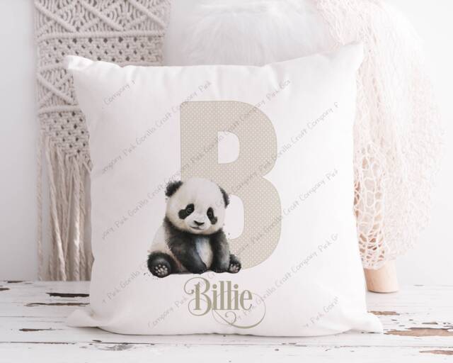 Panda Cushion, Pillow, Baby Panda, Gift, Gift For Her, Lover, Nursery Cushion - image 1
