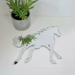 Horse Acrylic Mirror Wall Art Personalized Engraving Options - thumbnail 2