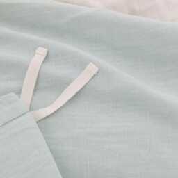 Mist Ocean Linen Duvet Cover Features Easy Flow Ruffles, Shabby Chic Bedding, Bedding - thumbnail 4