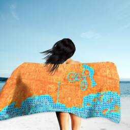 Mountain Bike Beach Towel Cycling Art Gift, Mtb Gift - thumbnail 2
