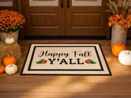 Fall Vibes At Your Doorstep - Personalized Happy Doormat - thumbnail 1