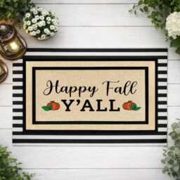 Fall Vibes At Your Doorstep - Personalized Happy Doormat - thumbnail 4