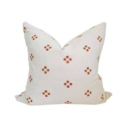 Throw Pillow Cover, Rust Taupe Peach Pillow, Modern Farmhouse Boho Decorative Soft Cotton Bohemian Sofa - thumbnail 2