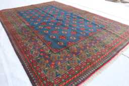 5'3x7'11 Ft Afghan New Akhcha Handmade Area Rug, High Pile Rug Turkmen Bokhara Rug Living Room Tribal Bedroom Office - thumbnail 1