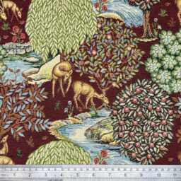 Custom Made To Measure Tulip Blind Shade William Morris The Brook Wine Hand Crafted - thumbnail 3