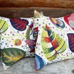 Leaf Print Pillow Cover Modern Autumn Accent - thumbnail 4