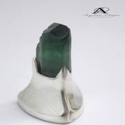 Green Tourmaline Sterling Silver Office Decor, Contemporary Design - thumbnail 2