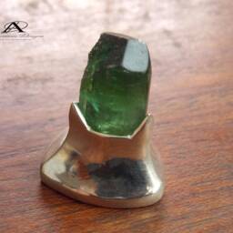 Green Tourmaline Sterling Silver Office Decor, Contemporary Design - thumbnail 3