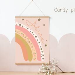 Personalised Girls Flower Rainbow For Room, Nursery Or Playroom - Print Only - thumbnail 2