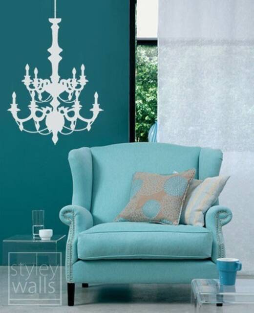 Chandelier Wall Decal, Stylish Vinyl Sticker For Room Decor, Bed Decal - image 1
