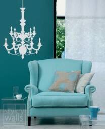Chandelier Wall Decal, Stylish Vinyl Sticker For Room Decor, Bed Decal - thumbnail 1