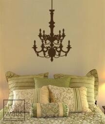Chandelier Wall Decal, Stylish Vinyl Sticker For Room Decor, Bed Decal - thumbnail 2