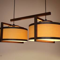 Ceiling Light From Wood. Ideal in Kitchen Or Over Table - thumbnail 2