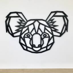 Geometric Koala Head - Wooden Wall Art Home Nursery - thumbnail 1