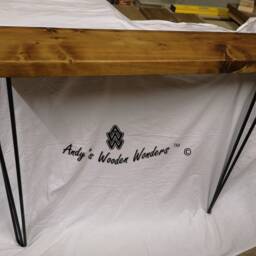 Rustic Radiator Shelf, Console Table With Hairpin Legs. Bespoke, Reclaimed Timber. Made-To-Order - thumbnail 2