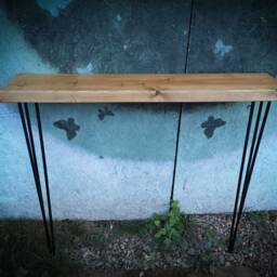 Rustic Radiator Shelf, Console Table With Hairpin Legs. Bespoke, Reclaimed Timber. Made-To-Order - thumbnail 3