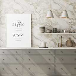 Give Me Coffee & Wine Quote Print - Fun Kitchen Wall Art Typography Home Office Decor Unframed - thumbnail 2