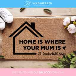 Home Is Where Your Mum - Custom Address Doormat Housewarming Gift New Couple Gifts From Daughter - thumbnail 1