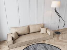 Customizable Floor Sofa Bed - Pallet Cushion, Washable Covers - thumbnail 1