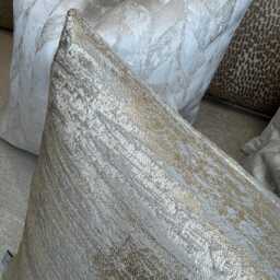 Cushion Cover - Bill Beaumont Rosie Fabric, Taupe With Cream Shimmer, Pillow Sham Case , Textured Luxury, All Sizes, Handmade in UK - thumbnail 2
