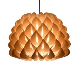 Chandelier-Maple Dahlia Pendant Light-Lighting-Wood Light-Ceiling Light-Hanging Lamp-Rustic Lighting