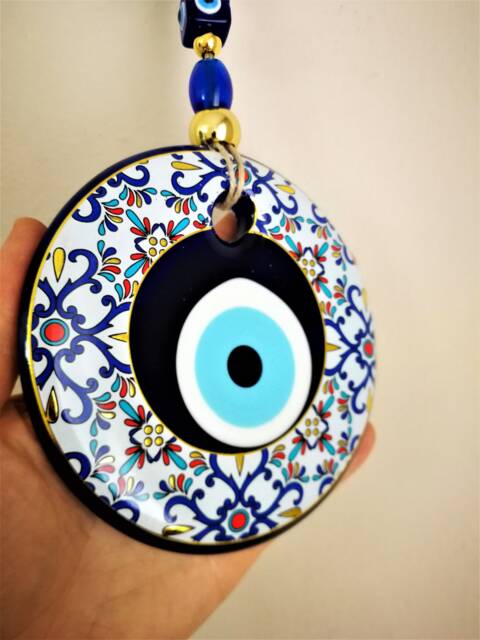 Turkish Evil Eye Wall Hanging Home Protection Amulet - 15 Inch - image 1