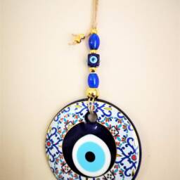 Turkish Evil Eye Wall Hanging Home Protection Amulet - 15 Inch - thumbnail 2