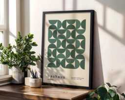 Bauhaus Geometric Print Mid-Century Modern Wall Art - thumbnail 1
