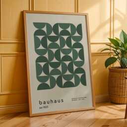 Bauhaus Geometric Print Mid-Century Modern Wall Art - thumbnail 3