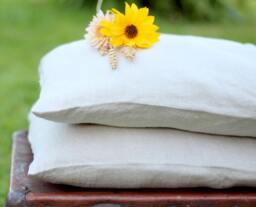 Linen Pillow Cases Set Of 2 Soft Natural Pillowcases, Envelope Closure, Home Bedding