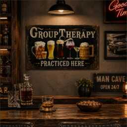 Funny Home Bar Sign, Garden Bar Sign, Beer Wine & Cocktail Wall Art, Pub Decor, Drinking Plaque, Funny Drink, Humour - thumbnail 3