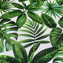 Green Cushion Cover With Multi-Tropical Leaves - Double Sided Printing Throw Pillow On The Chenille Different Sizes, Oeko-Tex?? - thumbnail 2