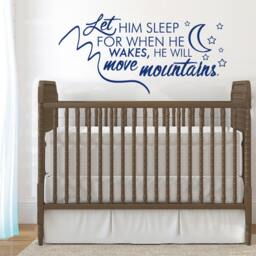 Move Mountains Vinyl Wall Decal, Boy's Nursery Decor - thumbnail 1