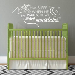 Move Mountains Vinyl Wall Decal, Boy's Nursery Decor - thumbnail 2
