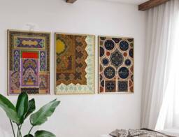 Set Of 3 Arabic Prints, Islamic Wall Art, Decor, Middle Eastern Mughal Arab Gift - thumbnail 1