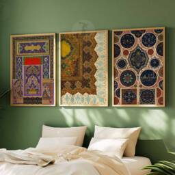 Set Of 3 Arabic Prints, Islamic Wall Art, Decor, Middle Eastern Mughal Arab Gift - thumbnail 3