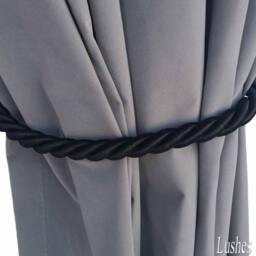 1 Large Handmade Black Window Treatment Hardware Home Decor Curtain Tie Drapery Pull Back Cord/Rope 36 - thumbnail 2