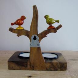 Candle Holder Wooden, T Light Holder, Bird, Hand Carved, Rustic, Ethnic Design.quirky.tea Candle Holder, Indian Artifacts, Diwali Gift - thumbnail 4